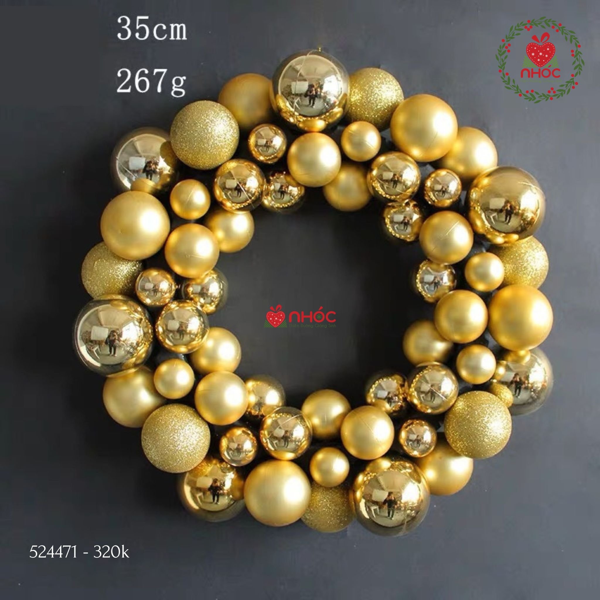 Vòng nguyệt quế trái châu - Vàng - 40320