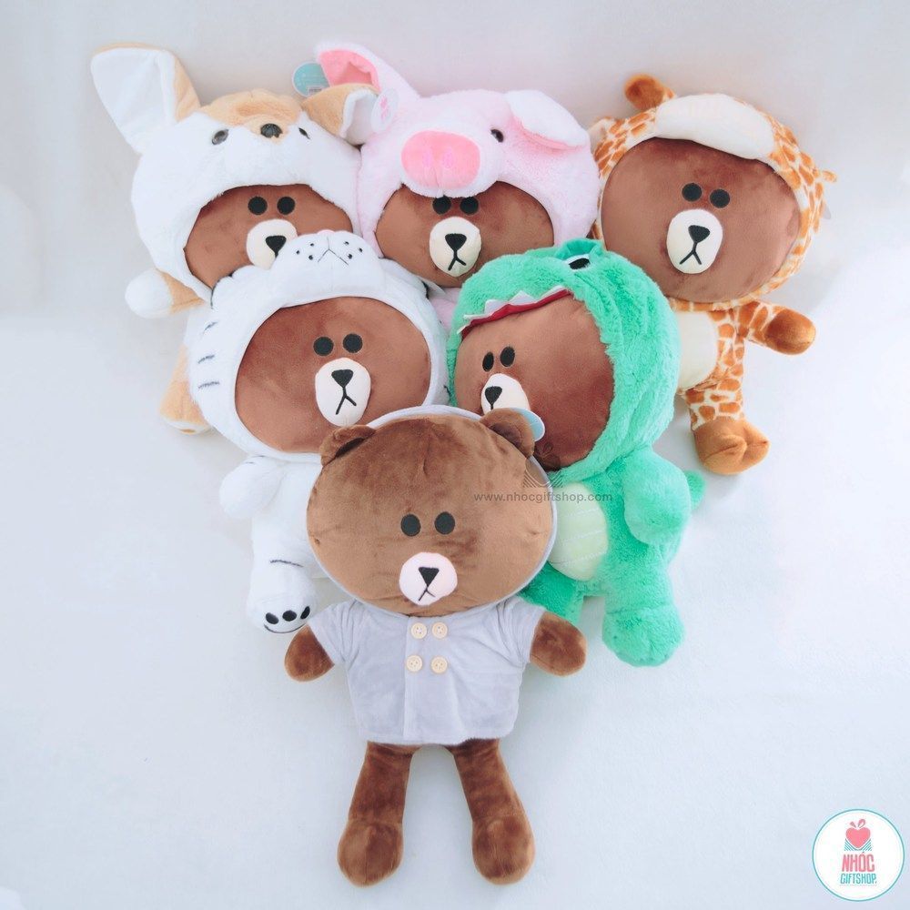 Thú bông gấu Brown mặc áo cá sấu - Xanh ngọc - 35250