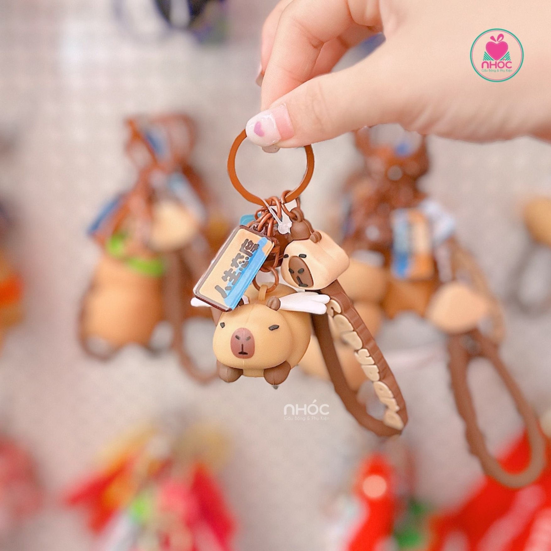 Móc khoá Poly Capybara cánh thiên thần OD - 7501