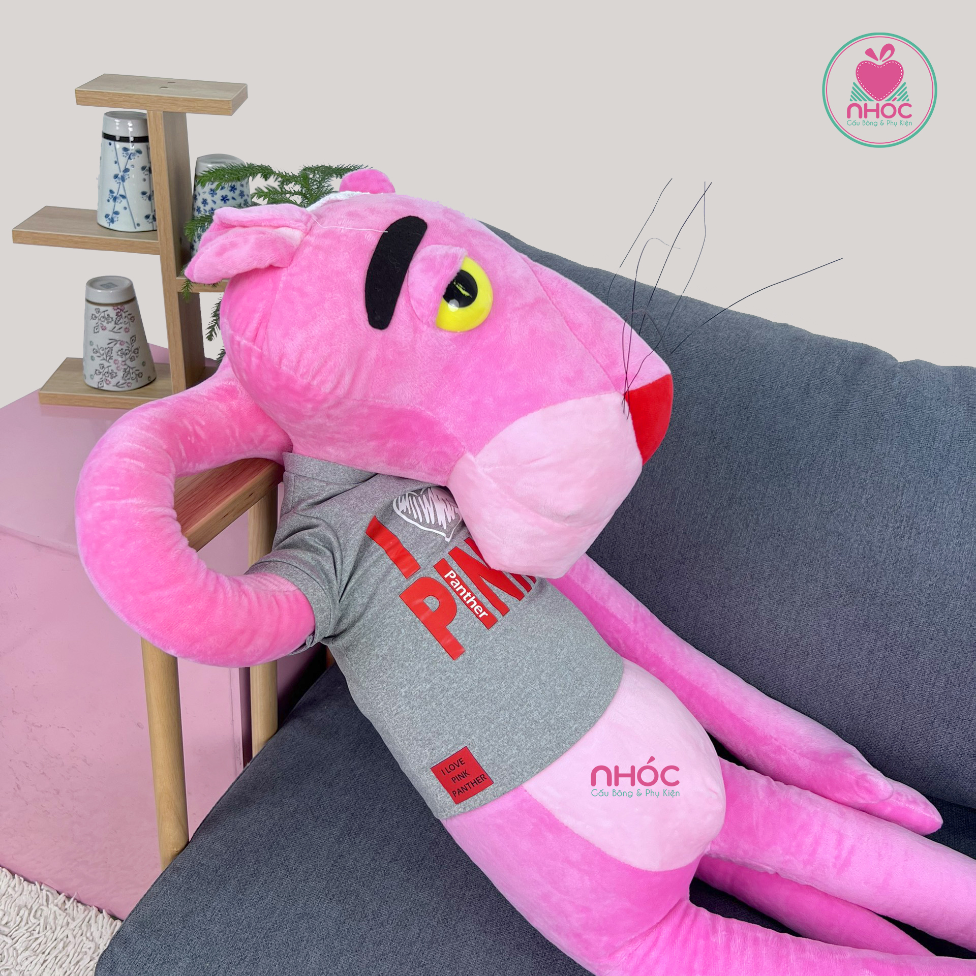 Thú bông Báo hồng mặc áo lông mịn - Xám - 60240