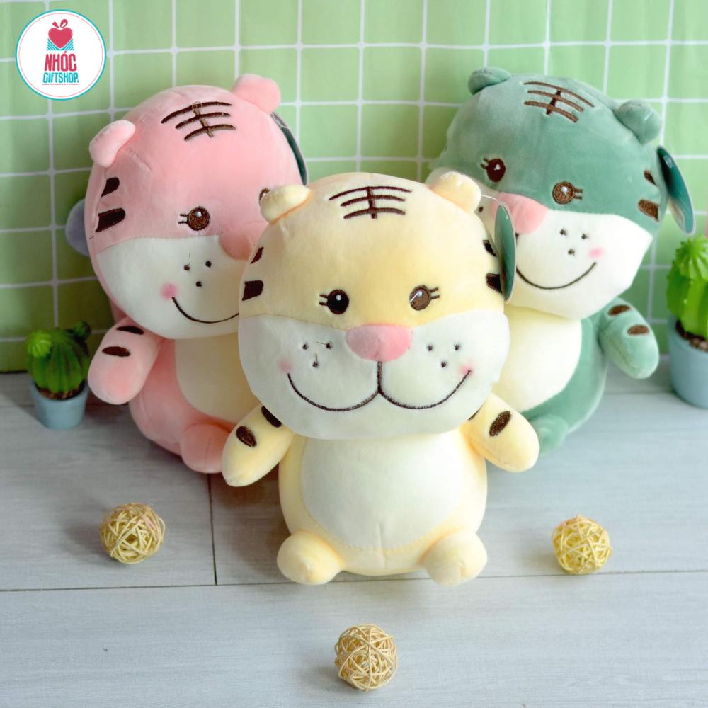 Thú bông hổ lông mịn ngồi - Xanh lá - 60440