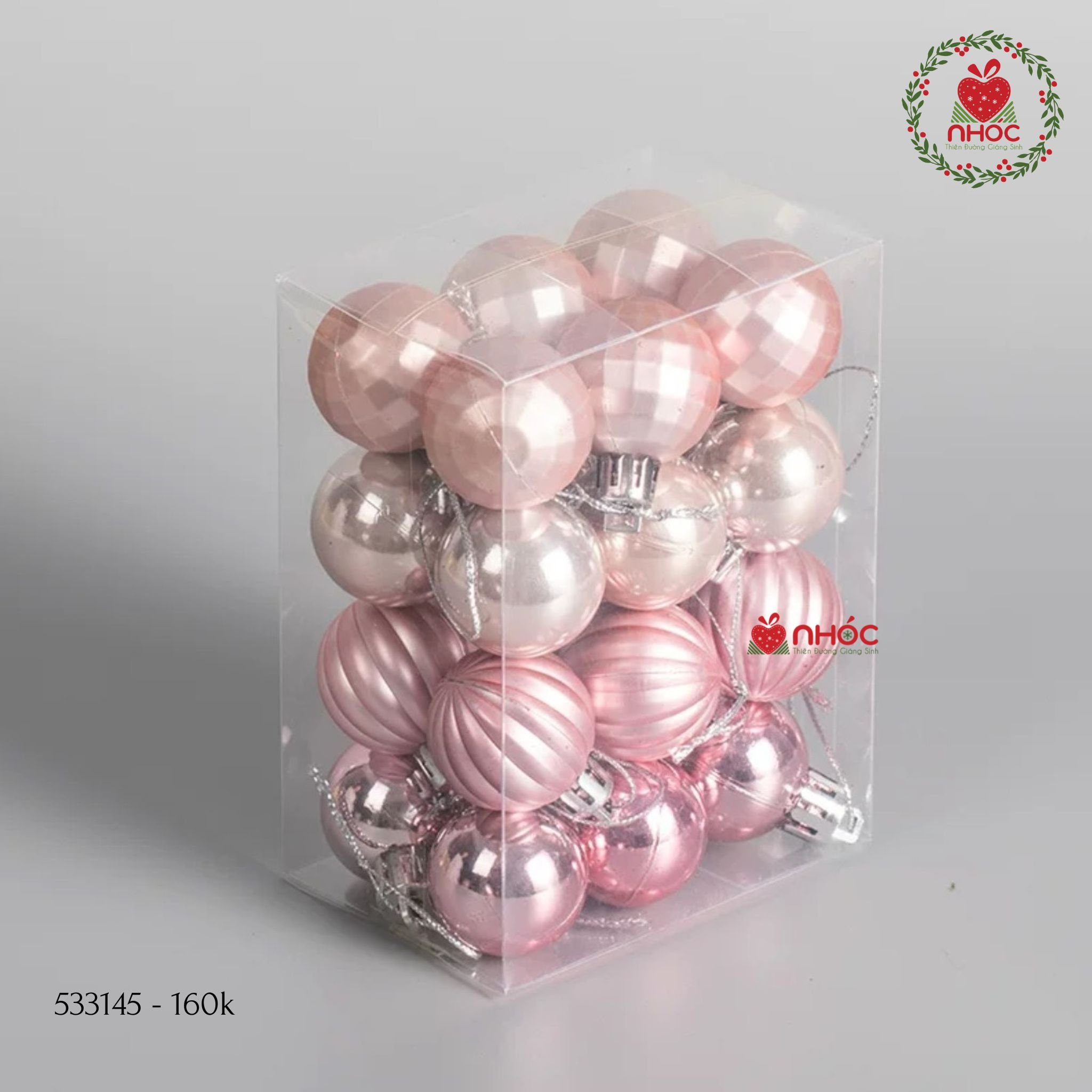 Trái châu kiểu hộp bộ 24 trái 30 ly - Hồng cam - 30160