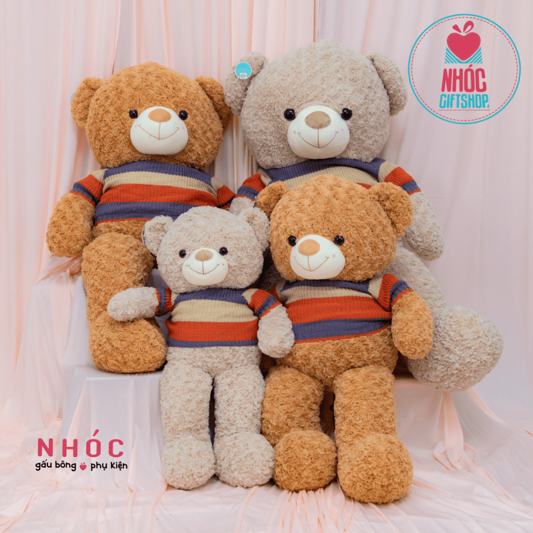 Gấu teddy áo len bản lớn
