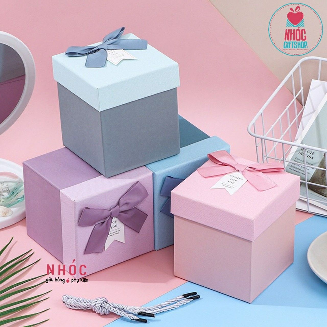 Hộp quà hàn quốc vuông cao - 0170