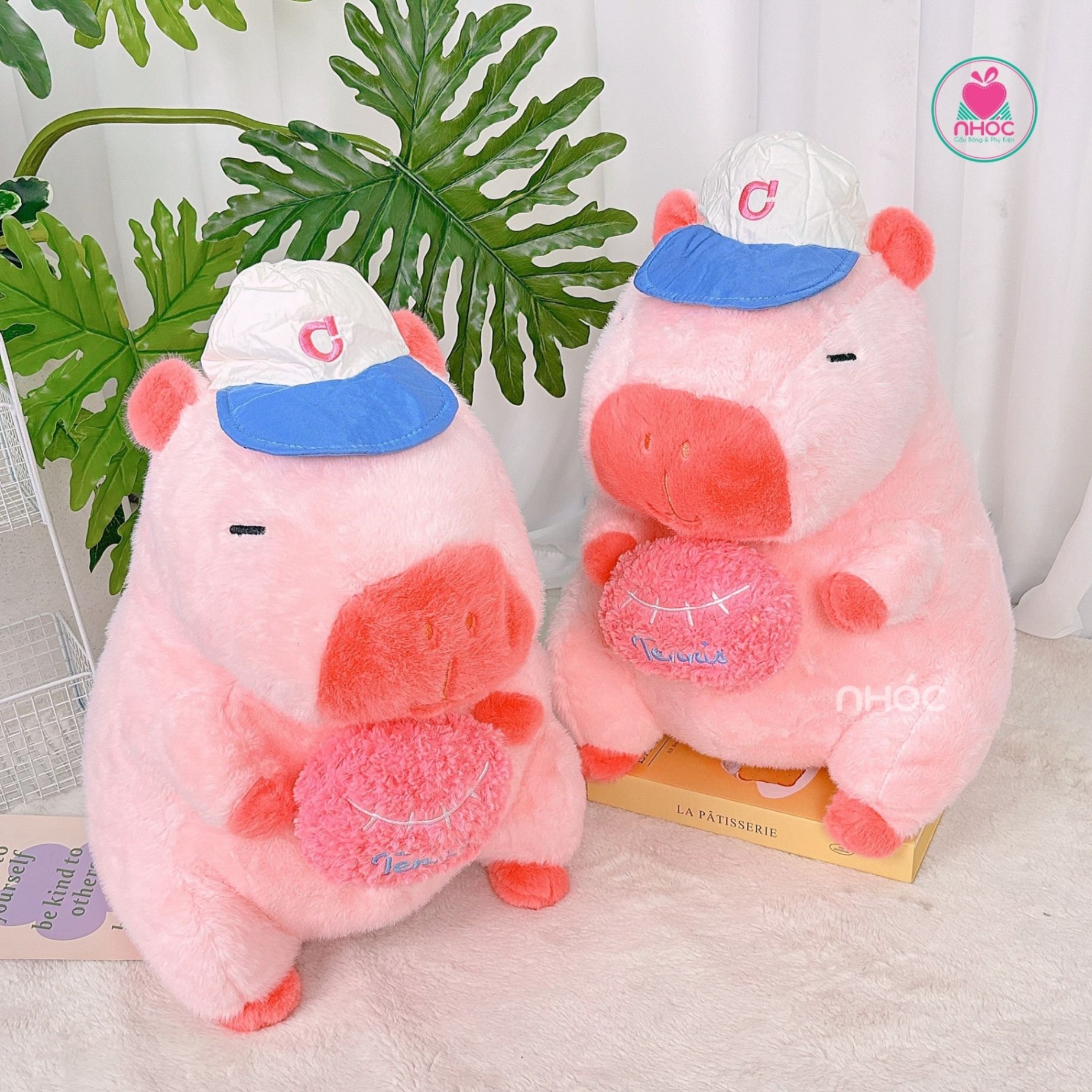 Thú bông Capybara kéo Tennis - Hồng - 35280