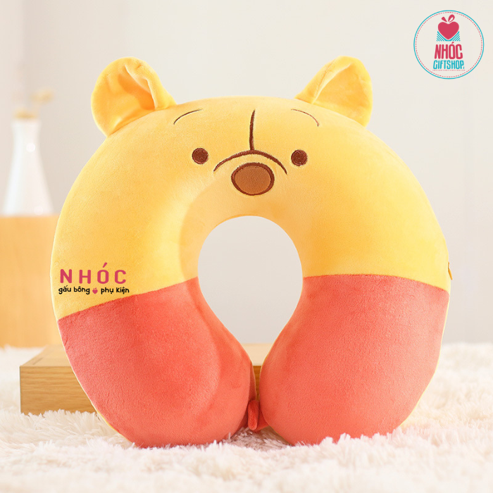 Gối kê cổ cao su non Gấu Pooh - Vàng - 16001