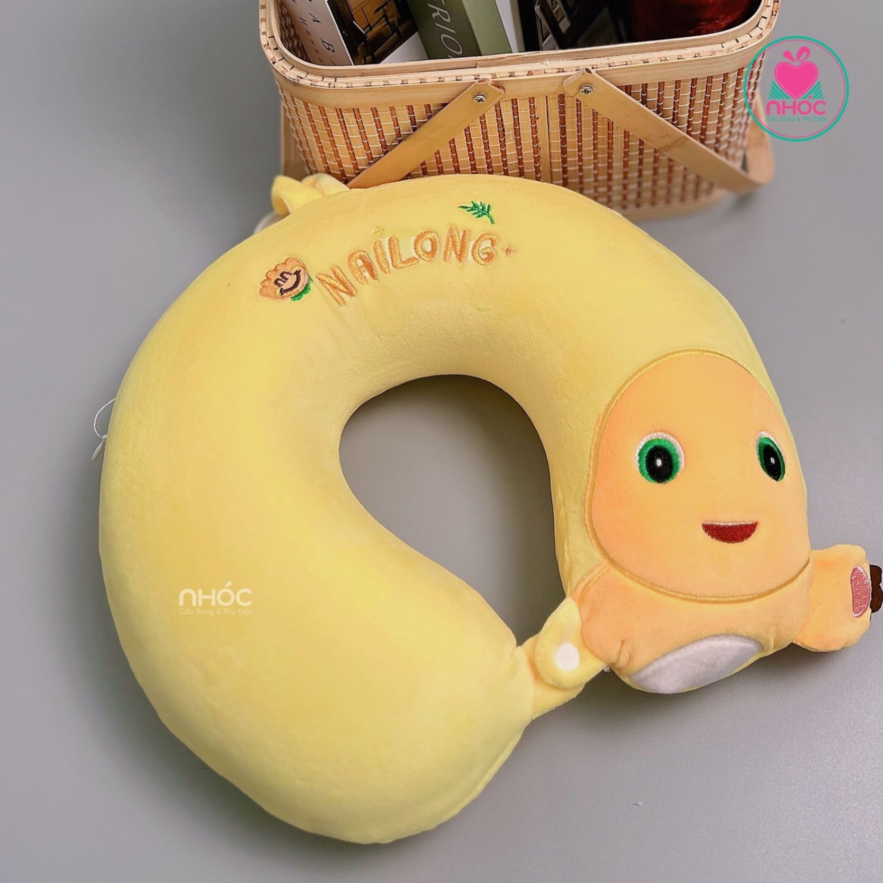 Gối kê cổ cao su non Khủng long - Vàng - 16001