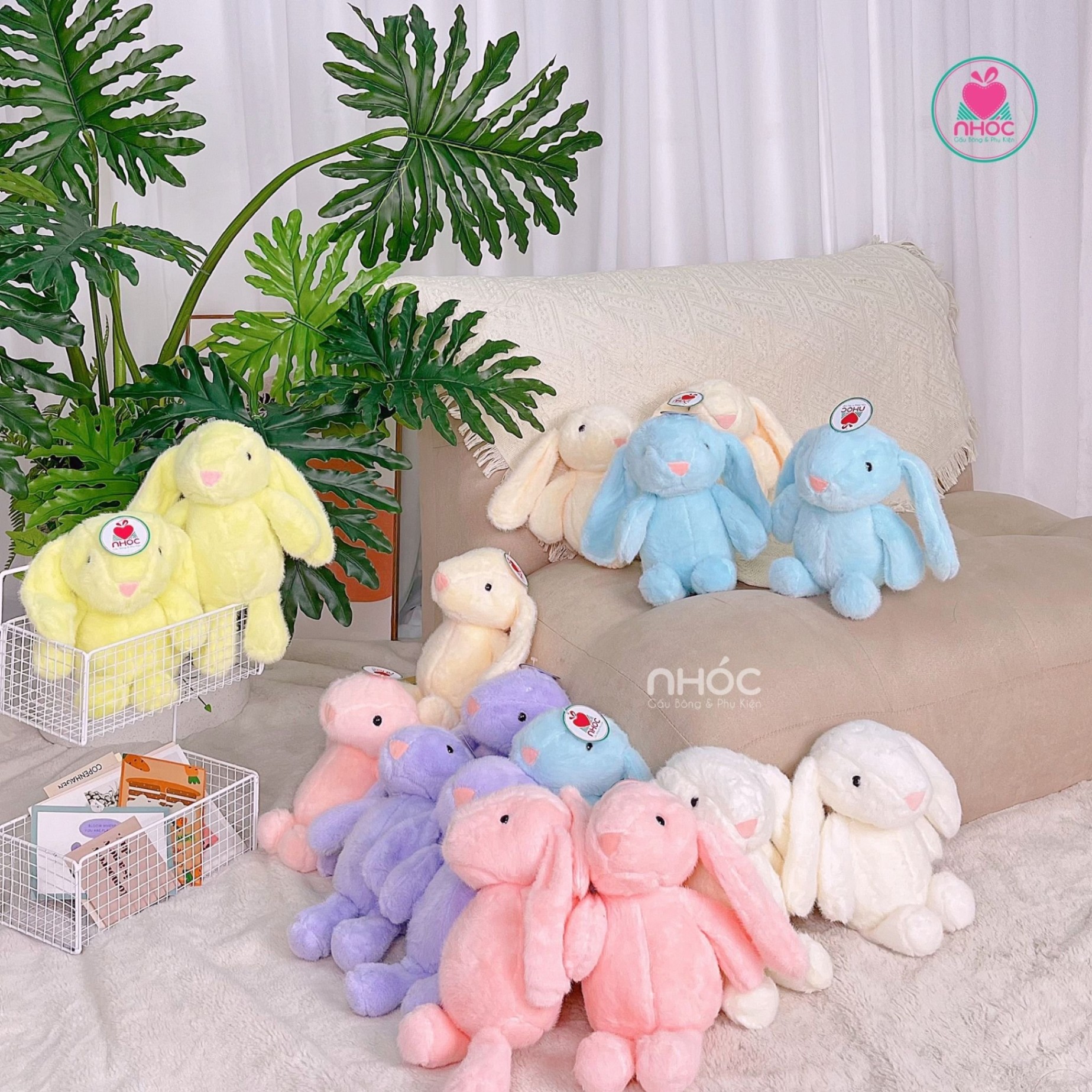 Thú bông nhỏ thỏ Bunny lông xù 6m - 25120