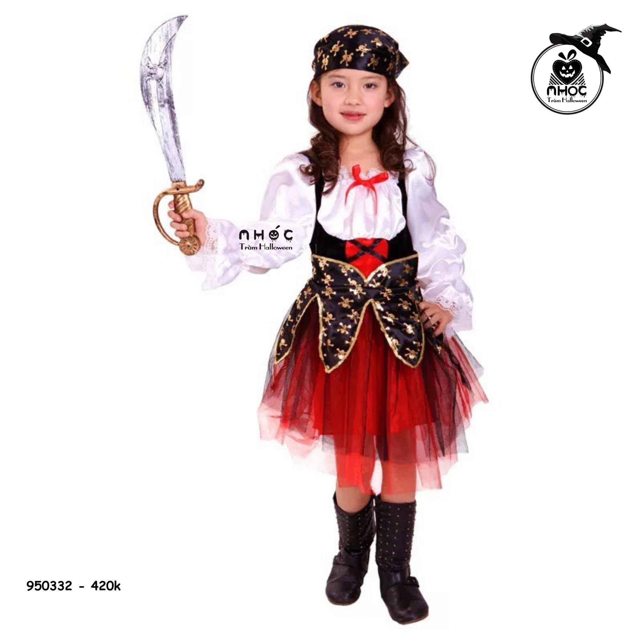 Đầm cướp biển Caribbean Pirate Girl combo nón - Size L - 130420