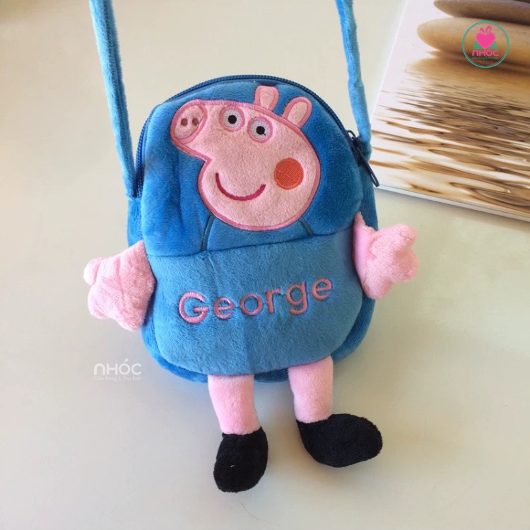 Túi đeo chéo cho bé Heo peppa - Xanh da trời - 12001