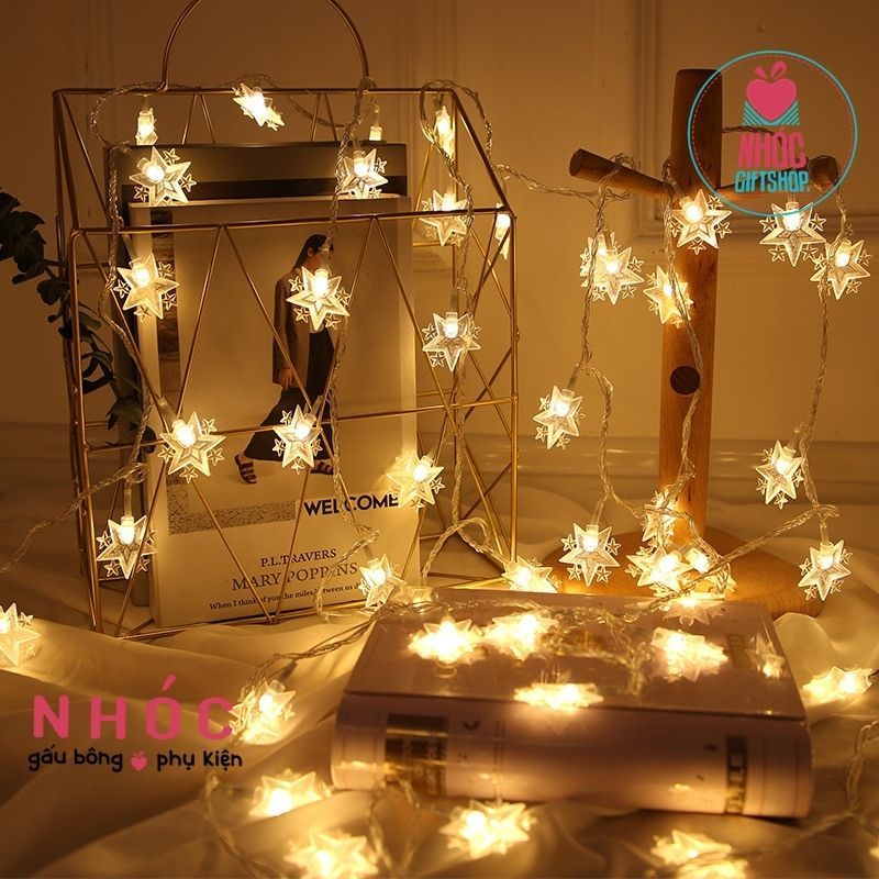 Dây đèn kiểu ngôi sao nhỏ 20 bóng - 30060 - Vàng