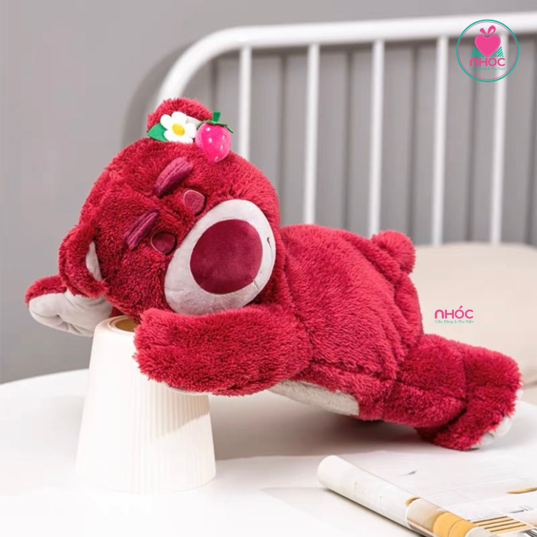 Thú bông nhỏ Toy Story lông xù nằm - Hồng đậm - 25110