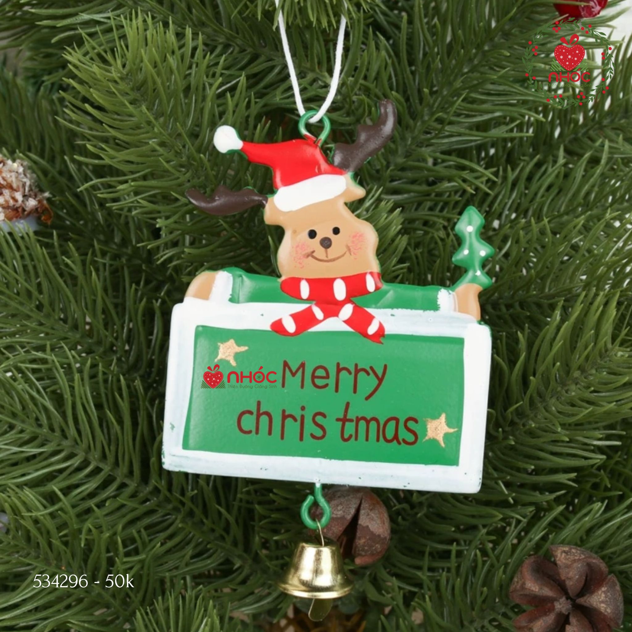 Phụ kiện trang trí Noel bảng thiếc - Tuần lộc - 1050