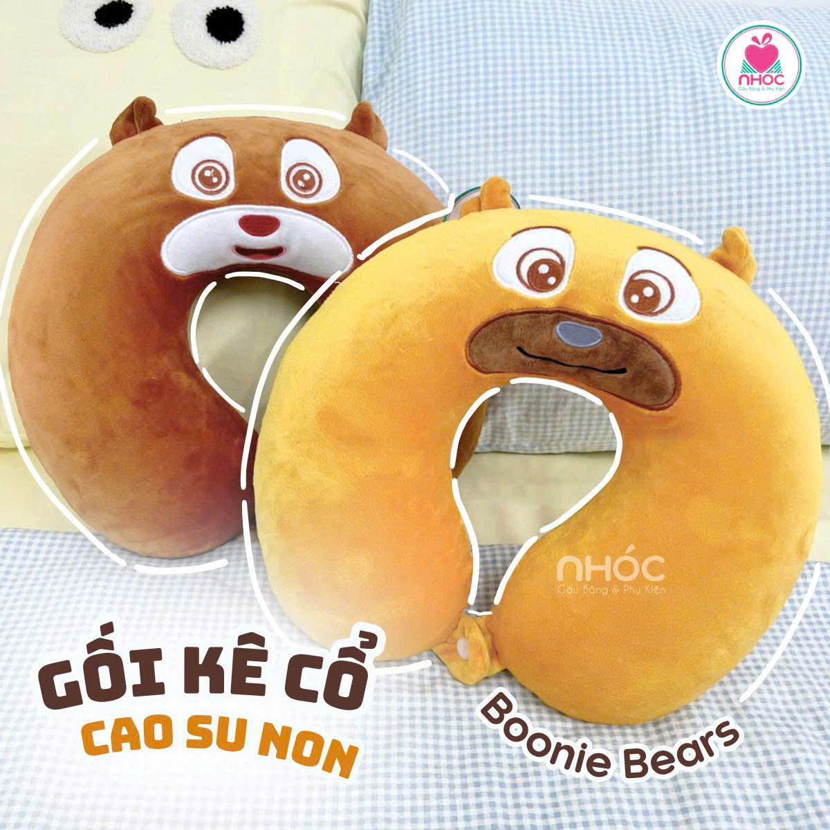 Gối kê cổ cao su non Boonie Bears