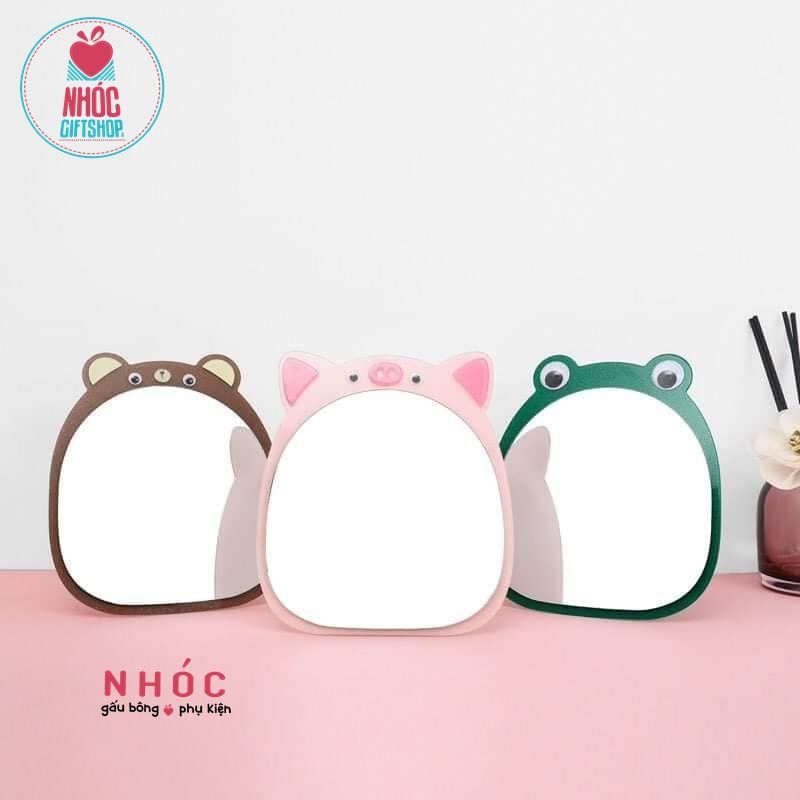 Gương để bàn kiểu thú - 16001 - Heo hồng