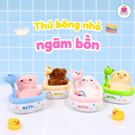 Thú bông nhỏ ngâm bồn Bath lông xù