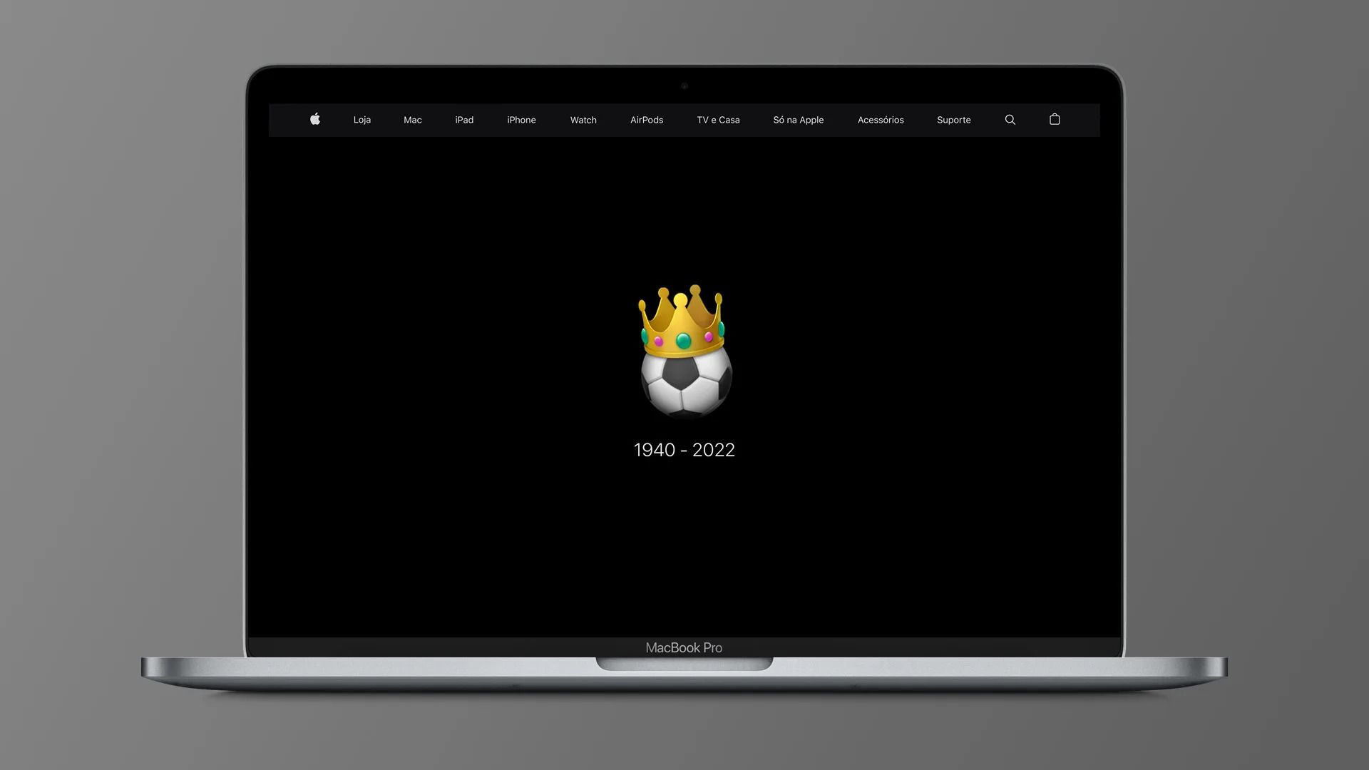 Website Apple Brazil được cập nhật để tưởng nhớ cầu thủ bóng đá Pelé