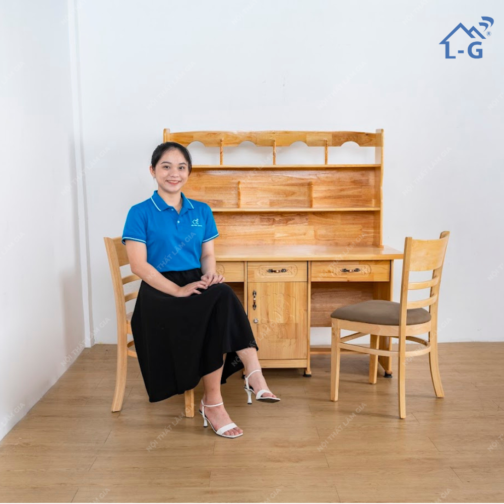 Bàn Học Sinh Gỗ Thông Lâm Gia Đôi (BHSGTLGD)