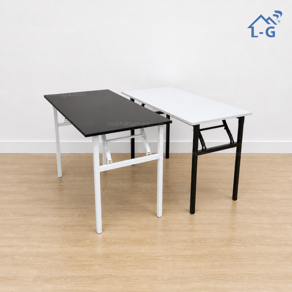Bàn Làm Việc Chân Sắt Xếp Gọn (BLVCSXG)