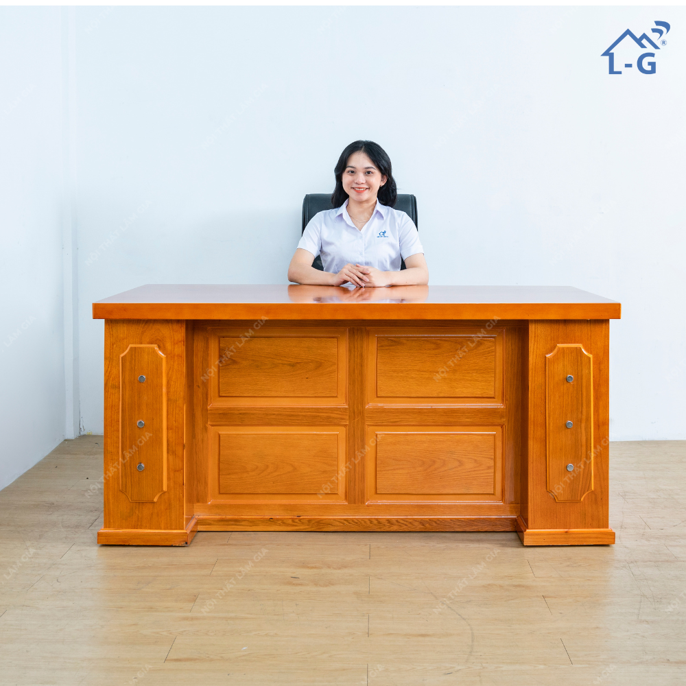 Bàn Làm Việc Gỗ Sồi Lâm Gia (BLVGSLG)