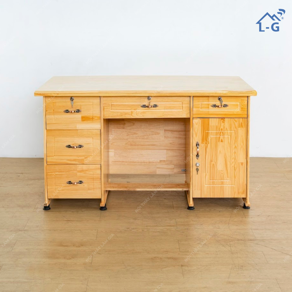 Bàn Làm Việc Gỗ Thông Lâm Gia (BLVGTLG)