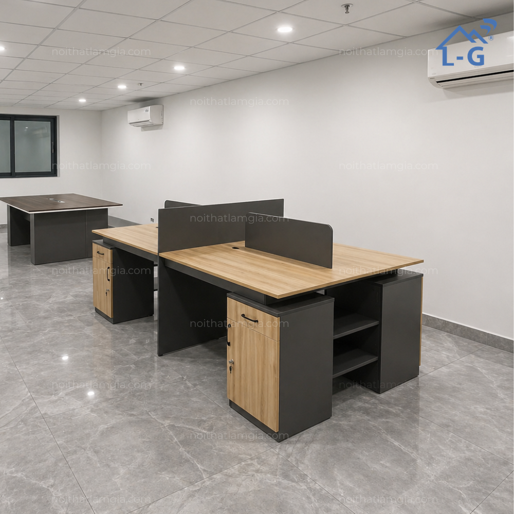 Bàn Làm Việc Nhân Viên 4 Chỗ Ngồi (BLVNV4CN)
