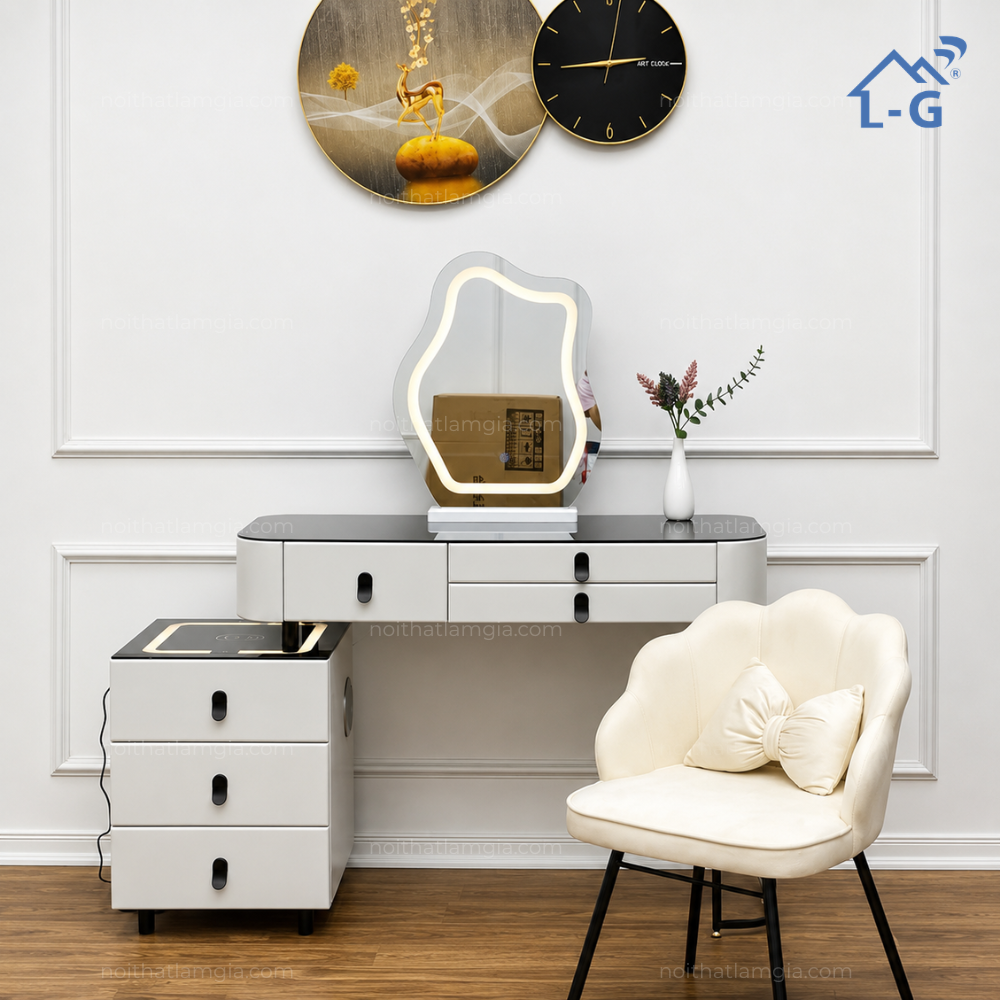Bàn Trang Điểm MDF Nhập Khẩu Cao Cấp (BTDMDFNK01)