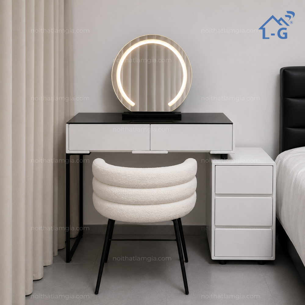 Bàn Trang Điểm MDF Nhập Khẩu Rộng 80cm (BTDMNK80CM)