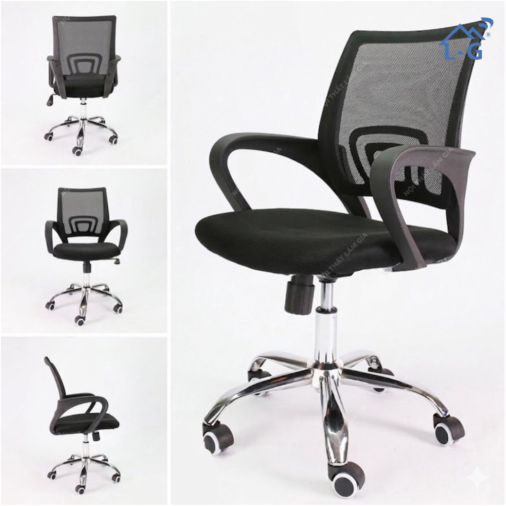 Ghế Văn Phòng Xoay Lưng Lưới Lâm Gia (GVPXLLLG)