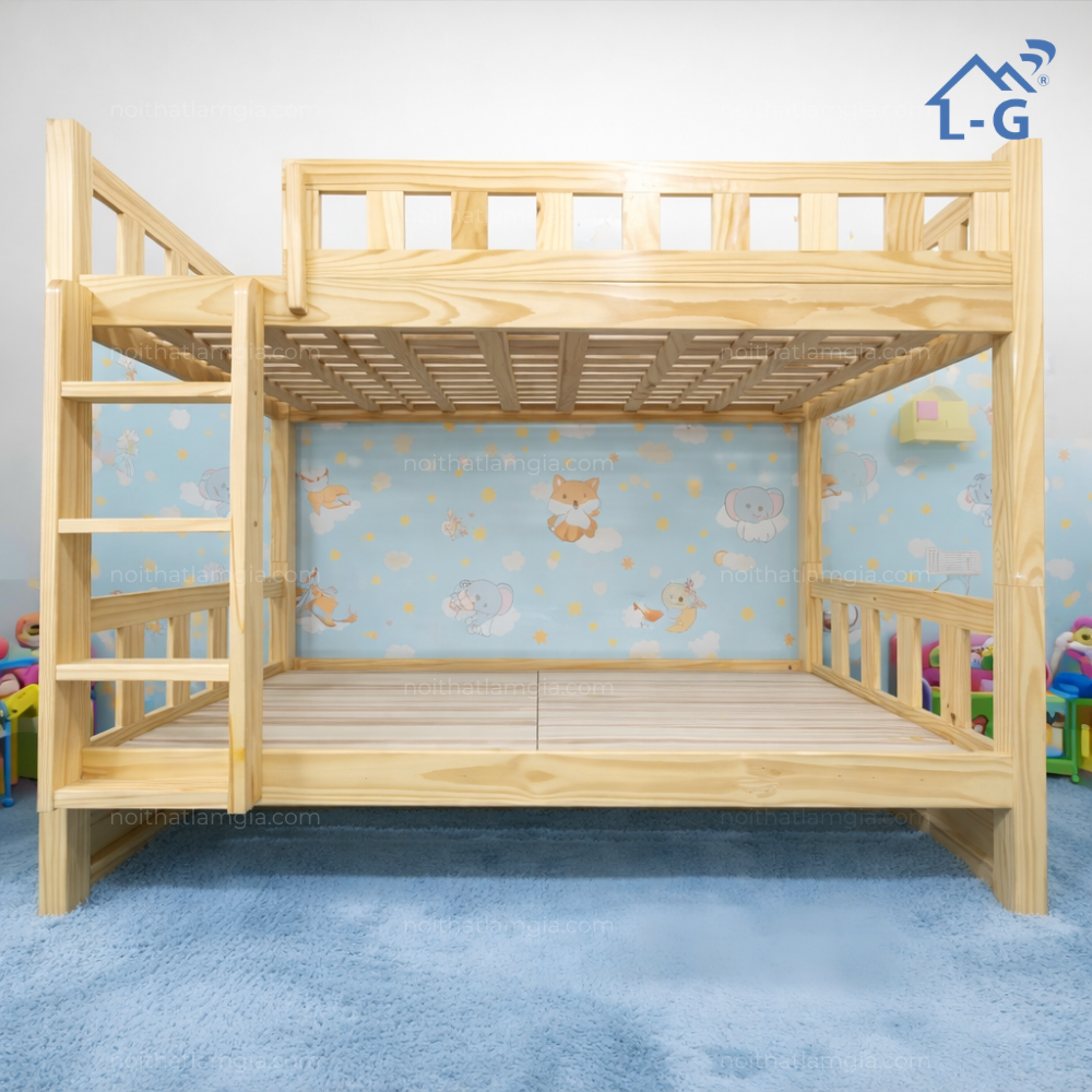 Giường 2-3 Tầng Bằng Gỗ Thông Lâm Gia (G2-3TGTLG)