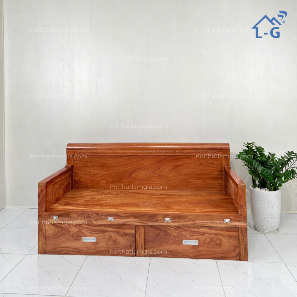 Giường Gỗ Gấp Phủ Hương Đá (GGGPHD - LG)