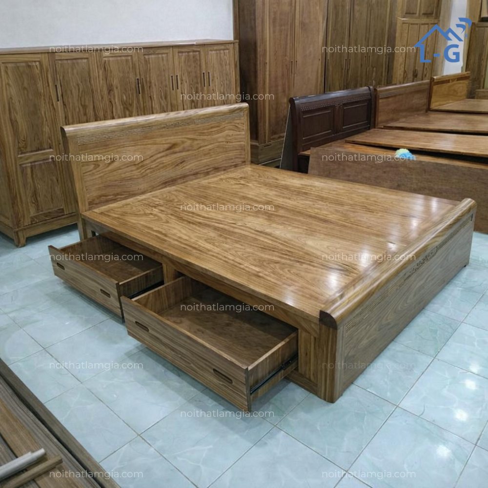 Giường Gỗ Hương Xám Phu (GGHSP)