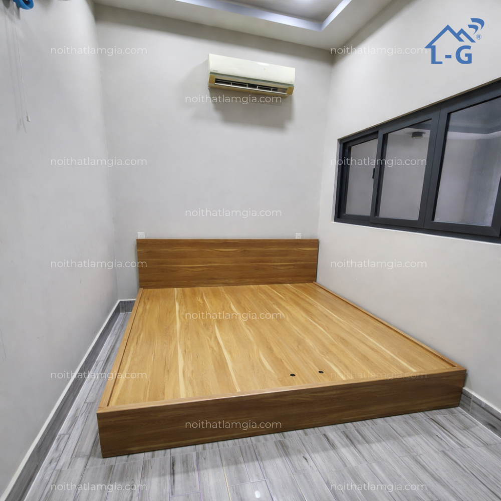 Giường Gỗ MDF Cao Cấp Trơn (GGMDFCCT)