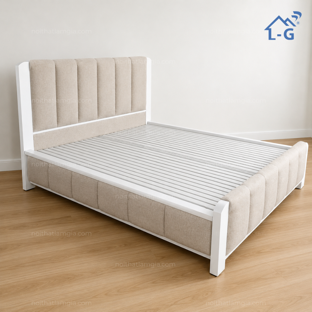 Giường Sắt Cao Cấp Bộc Vải Phiên Bản Mới (GSCCBV)