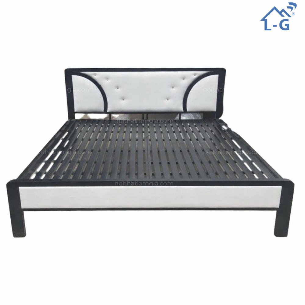 Giường Sắt Đơn Hộp 3x6 - 126 Đầu Nệm (GSH3X6-126ĐN-LG)