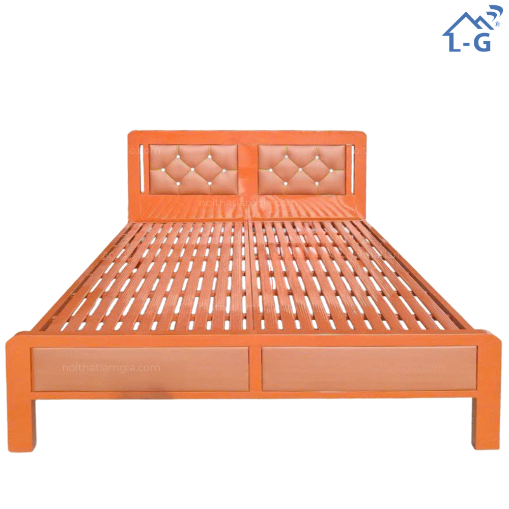 Giường Sắt Đơn Hộp 4x8 Hai Đầu Nệm 316 (GSHDN - 316)