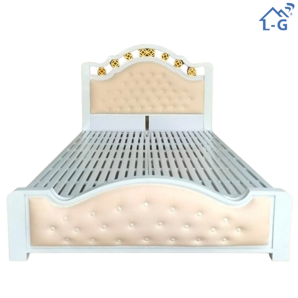 Giường Sắt Đơn Hộp 5x10 Đồng Tiền (GSH5X10-ĐT)