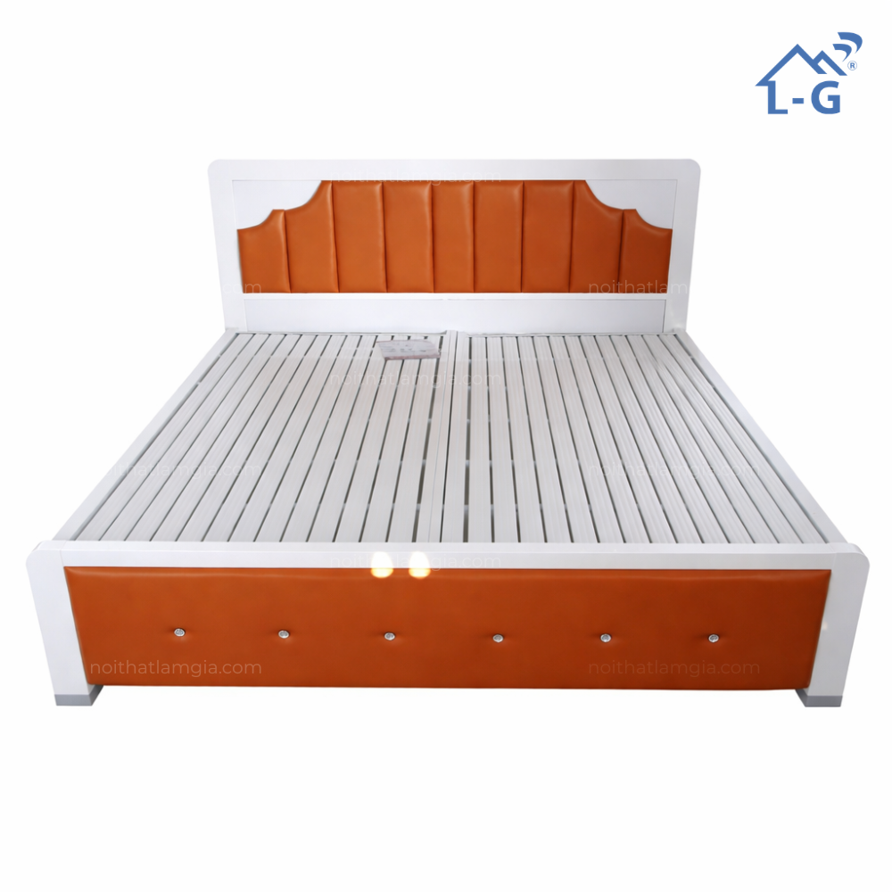 Giường Sắt Hộp Đầu Bộc Nệm Cao Cấp (GSHDBNCC)