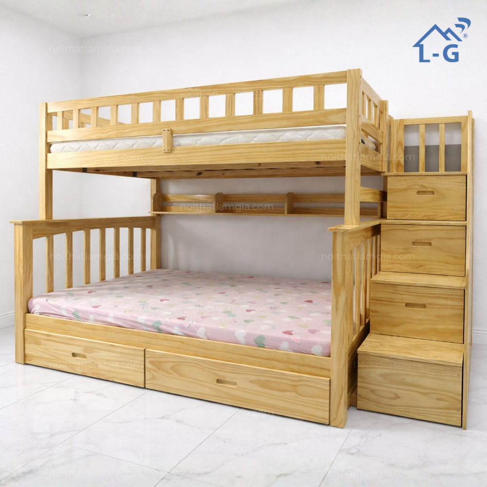 Giường Tầng Gỗ Thông Cao Cấp (GTGTCC)