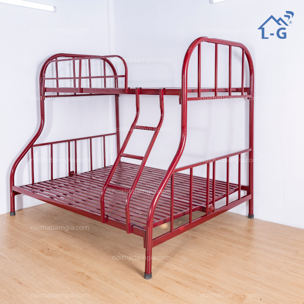 Giường Tầng Sắt Lệch Ống Tròn - (GTSLOT)