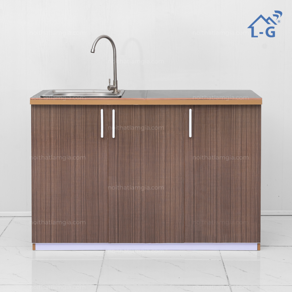 Tủ Bếp Nhựa Đài Loan Mini Ngang 1M - 1M2 (TBNDLMN02)