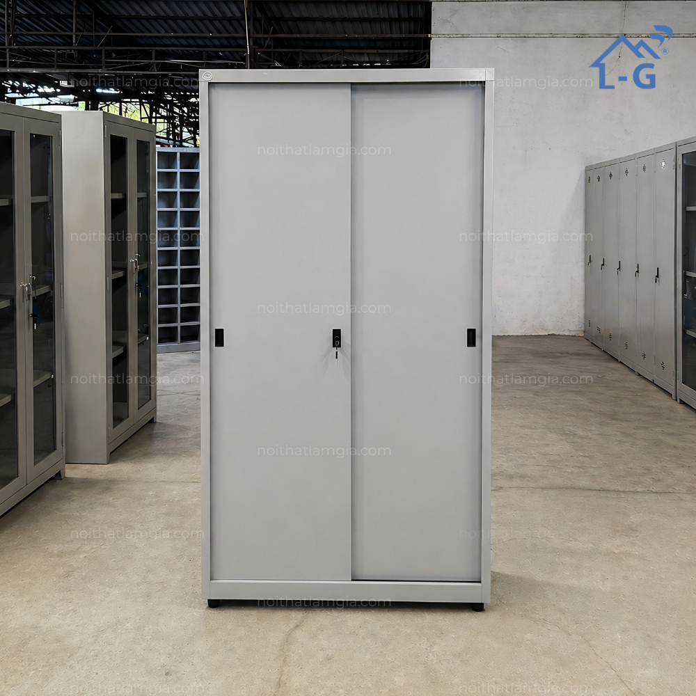 Tủ Hồ Sơ Sắt Tĩnh Điện 2 Cửa Lùa Cao Cấp - TD2CLTLP