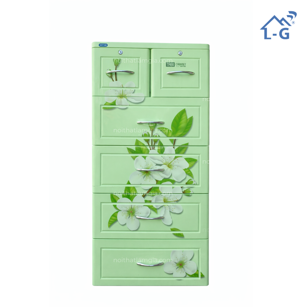 Tủ Nhựa Duy Tân Tabi 5 Tầng 6 Ngăn (TNDTTABI - 5T6N)