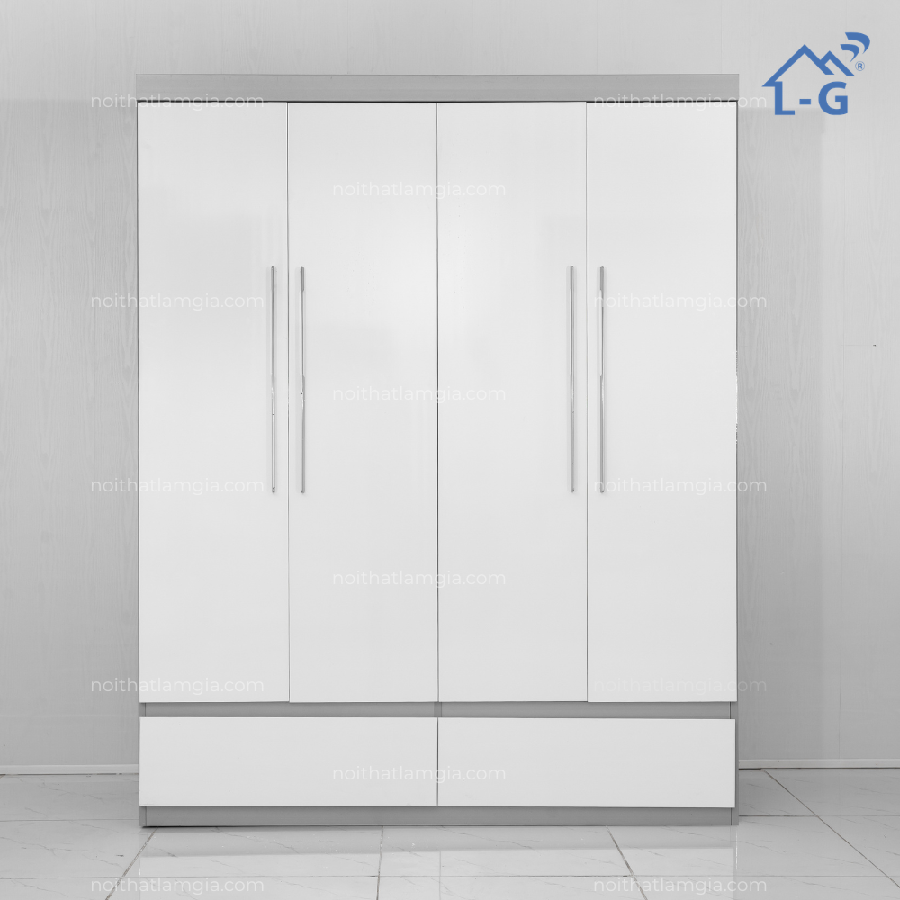 Tủ Quần Áo Nhựa Ecoplast 4 Cánh (TQANE4C)
