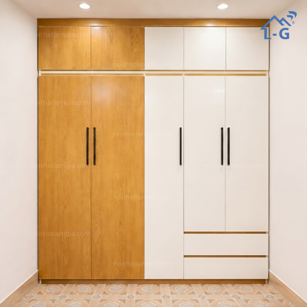 Tủ Quần Áo Nhựa Ecoplast 5 Cánh Mở 2 Hộc (TQANE5CM2H)
