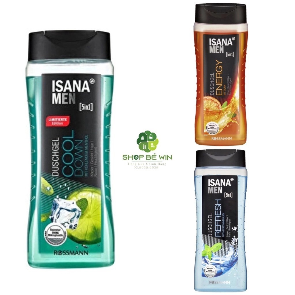 TẮM GỘI ISANA MEN SHOWER GEL 5IN1