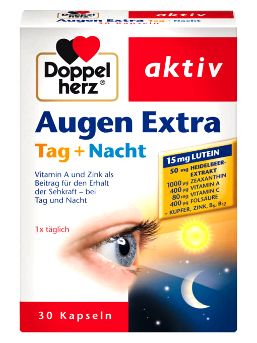 Viên Bổ Mắt Doppelherz Augen Extra Tag Nacht, 45 viên_Đức