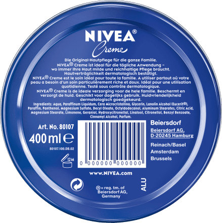 Kem Dưỡng Ẩm Nivea Pflegecreme in der Dose(Hũ Màu Xanh Dương), 400 Ml- Đức