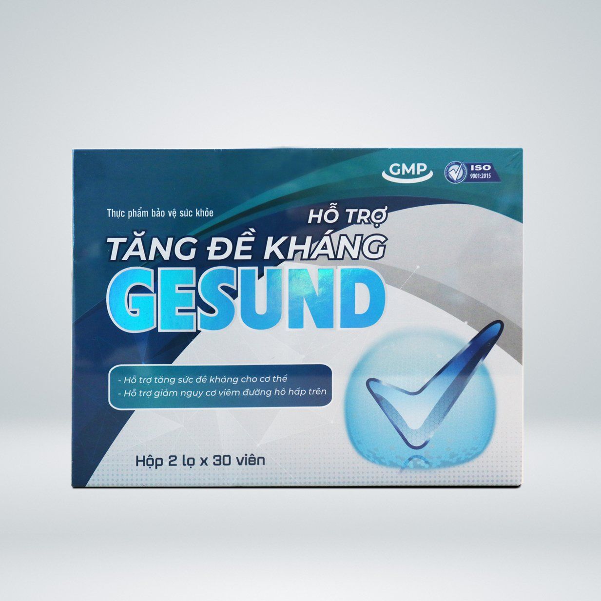 Hỗ Trợ Tăng Đề Kháng GeSund, hộp 2 lọ, lọ 30 viên