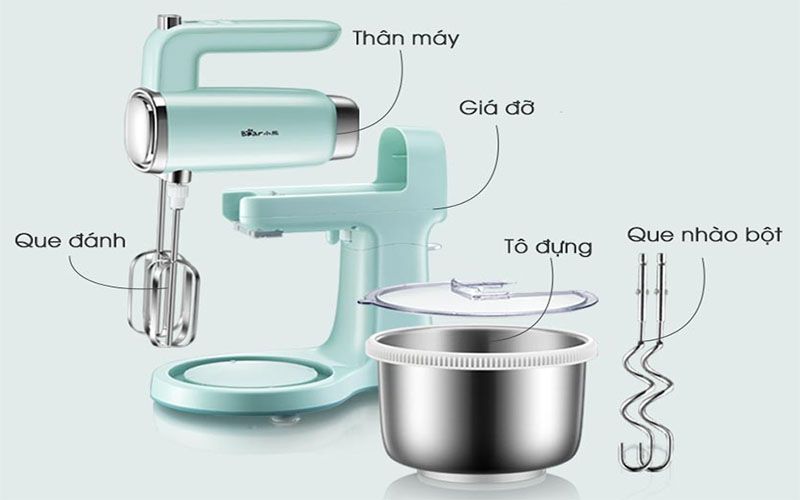 Máy đánh trứng kèm nhào bột Bear DDQ-B03V1